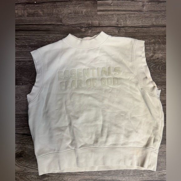 Essentials Cream Tank Top for Effortless Style - Picture 2 of 7